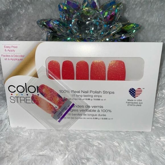 Color Street - LIMITED RETIRED SET - “Heat Wave”, orange, flash of gold glitter - Picture 6 of 10